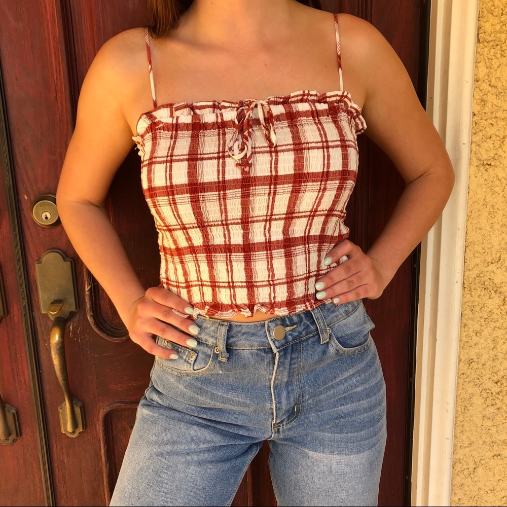 Red & White Plaid Tank ❤️